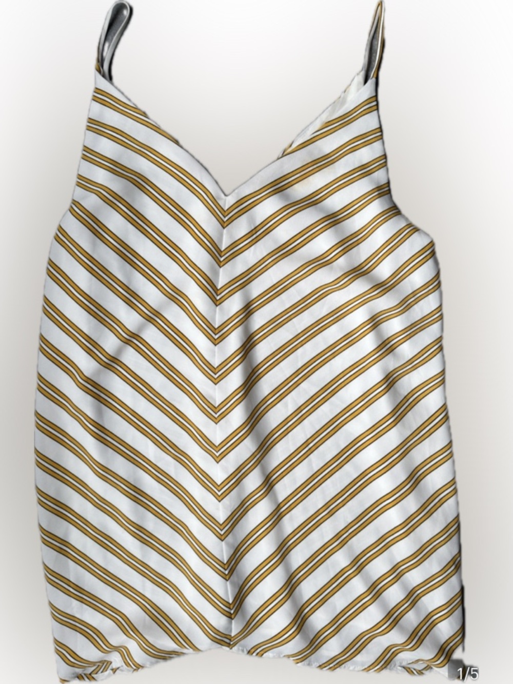 💛 LOFT Yellow & White Chevron Camisole | Striped Tank Top | Size XS 💛